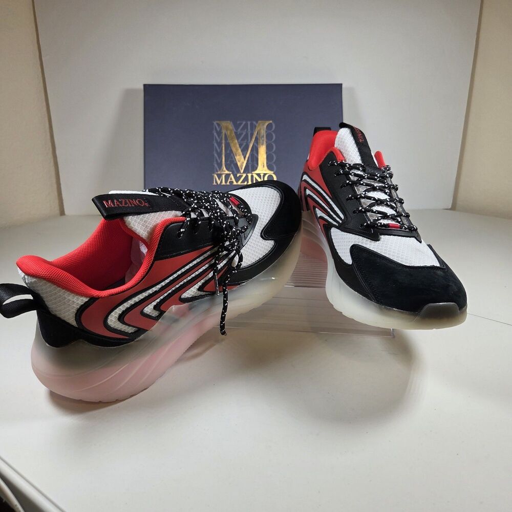Mazino Krypton-005 Men's Sneakers Size 10 Black Red and White NEW IN BOX  Retro
